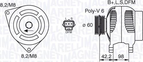 Magneti Marelli 063380009010 - Alternator autospares.lv