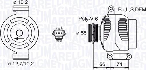 Magneti Marelli 063380006010 - Alternator autospares.lv