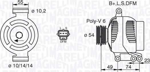 Magneti Marelli 063380001010 - Alternator autospares.lv