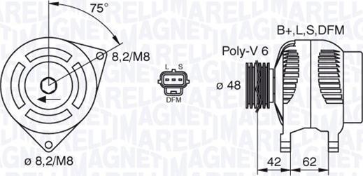 Magneti Marelli 063380008010 - Alternator autospares.lv