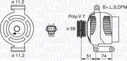 Magneti Marelli 063380007010 - Alternator autospares.lv