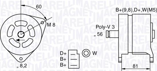 Magneti Marelli 063324145010 - Alternator autospares.lv