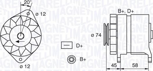 Magneti Marelli 063321409010 - Alternator autospares.lv