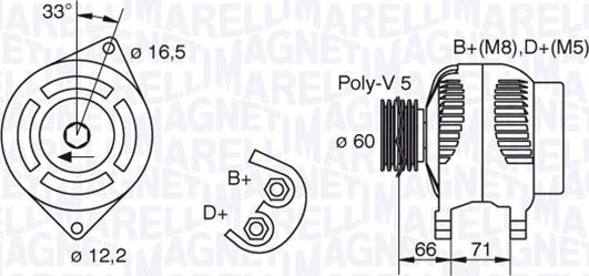 Magneti Marelli 063321606010 - Alternator autospares.lv
