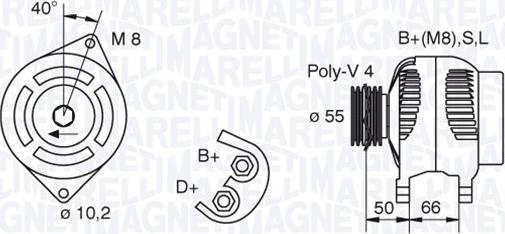 Magneti Marelli 063321607010 - Alternator autospares.lv