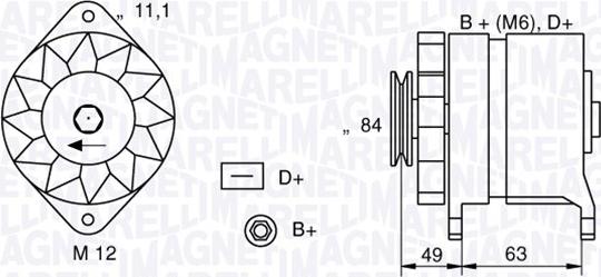 Magneti Marelli 063321044010 - Alternator autospares.lv