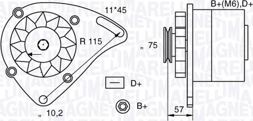 Magneti Marelli 063321067010 - Alternator autospares.lv