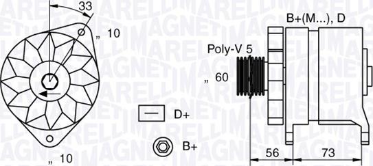 Magneti Marelli 063321155010 - Alternator autospares.lv