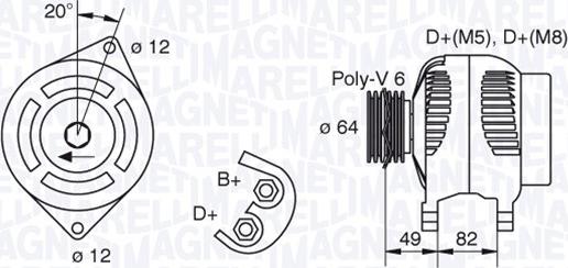 Magneti Marelli 063321854010 - Alternator autospares.lv