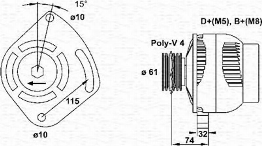 Magneti Marelli 063321863010 - Alternator autospares.lv