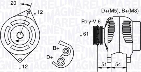 Magneti Marelli 063321862010 - Alternator autospares.lv