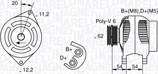 Magneti Marelli 063321800010 - Alternator autospares.lv