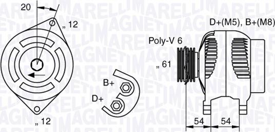 Magneti Marelli 063321819010 - Alternator autospares.lv