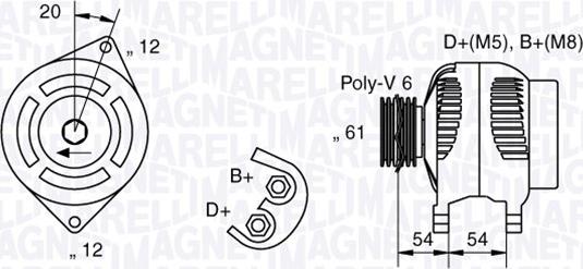 Magneti Marelli 063321833010 - Alternator autospares.lv