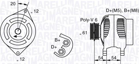 Magneti Marelli 063321826010 - Alternator autospares.lv