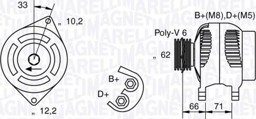 Magneti Marelli 063321332010 - Alternator autospares.lv