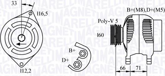 Magneti Marelli 063321328010 - Alternator autospares.lv