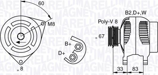 Magneti Marelli 063321753010 - Alternator autospares.lv