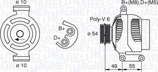 Magneti Marelli 063377494010 - Alternator autospares.lv