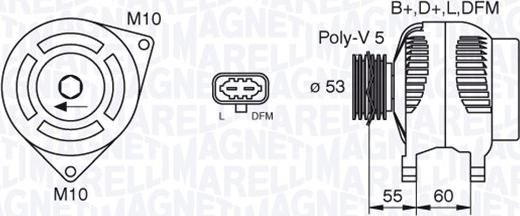 Magneti Marelli 063377496010 - Alternator autospares.lv