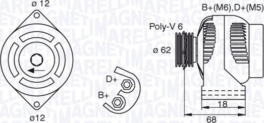 Magneti Marelli 063377490010 - Alternator autospares.lv