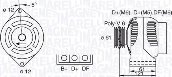 Magneti Marelli 063377491010 - Alternator autospares.lv