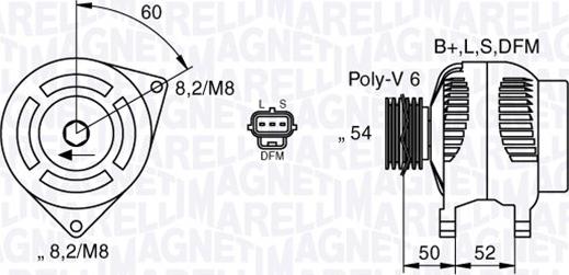 Magneti Marelli 063377419010 - Alternator autospares.lv