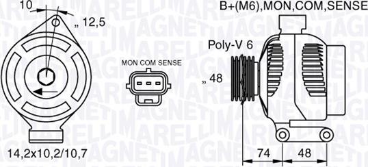 Magneti Marelli 063377410010 - Alternator autospares.lv