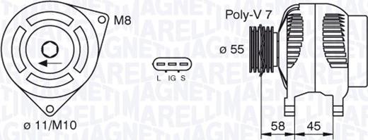 Magneti Marelli 063377434010 - Alternator autospares.lv