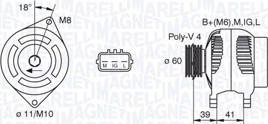 Magneti Marelli 063377438010 - Alternator autospares.lv