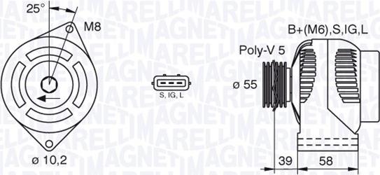 Magneti Marelli 063377437010 - Alternator autospares.lv