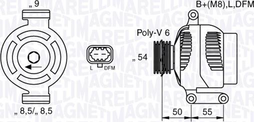 Magneti Marelli 063377425010 - Alternator autospares.lv