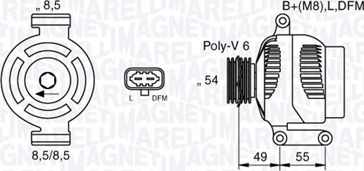 Magneti Marelli 063377423010 - Alternator autospares.lv