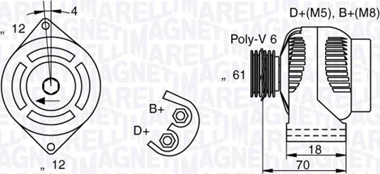 Magneti Marelli 063730029010 - Alternator autospares.lv