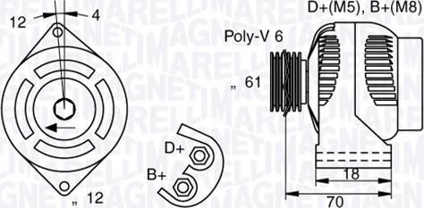 Magneti Marelli 063377005010 - Alternator autospares.lv