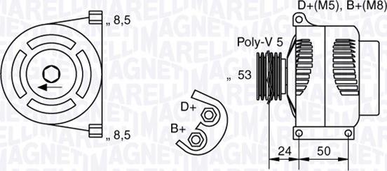 Magneti Marelli 063377006010 - Alternator autospares.lv