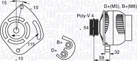 Magneti Marelli 063377001010 - Alternator autospares.lv