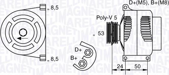 Magneti Marelli 063377002010 - Alternator autospares.lv