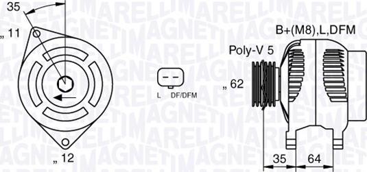 Magneti Marelli 063377015010 - Alternator autospares.lv