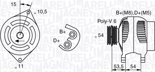 Magneti Marelli 063377016010 - Alternator autospares.lv