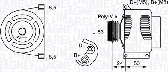 Magneti Marelli 063377010010 - Alternator autospares.lv