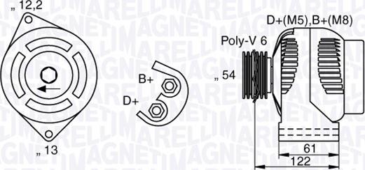 Magneti Marelli 063377018010 - Alternator autospares.lv