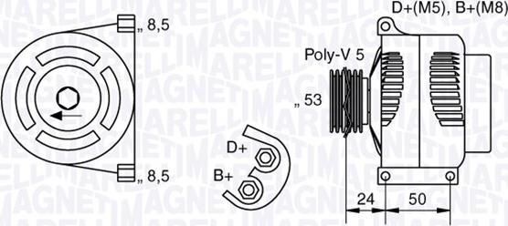 Magneti Marelli 063377013010 - Alternator autospares.lv