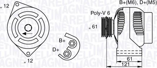 Magneti Marelli 063377017010 - Alternator autospares.lv