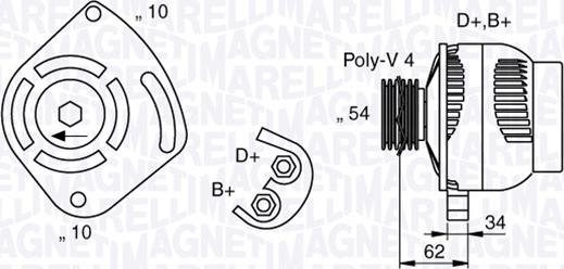 Magneti Marelli 063377031010 - Alternator autospares.lv