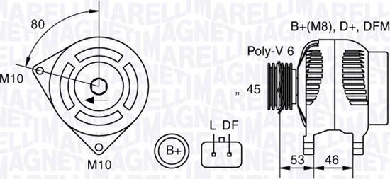 Magneti Marelli 063377300010 - Alternator autospares.lv