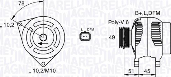 Magneti Marelli 063377301010 - Alternator autospares.lv