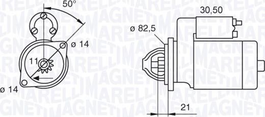 Magneti Marelli 063207138010 - Starter autospares.lv