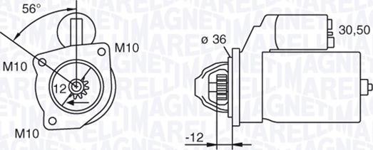 Magneti Marelli 063280090010 - Starter autospares.lv