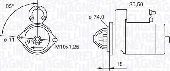 Magneti Marelli 063280049010 - Starter autospares.lv